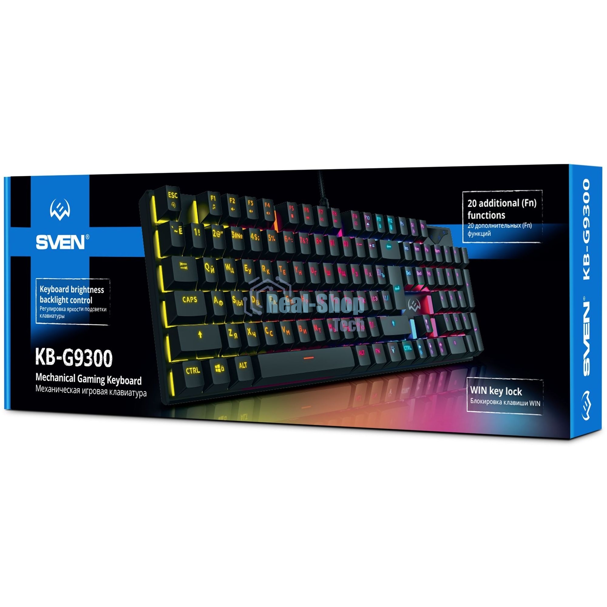 Клавиатура SVEN KB-G9300 проводная, USB Type-A, чёрный