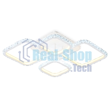 Потолочный светодиодный светильник FA9541/2+2 WH белый 108W 6400K/3000K 670*500*110 (ПДУ РАДИО 2.4G)