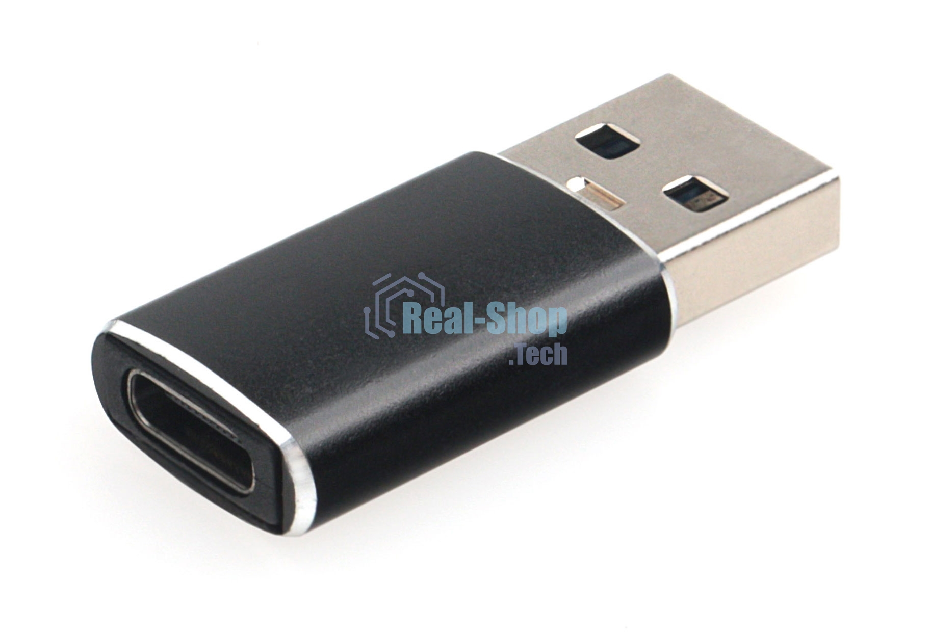Переходник USB3.1 Cablexpert A-USB3.1-AMCF, AM/Type-C(F), 5 Гбит/с, QC3.0, метал.корпус, Pro, черный, пакет