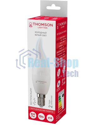 Лампа светодиодная Thomson TH-B2313 10Вт цок.: E14 свеча 220B 6500K св. свеч. бел. хол. Tail Candle (упак.: 1 шт)