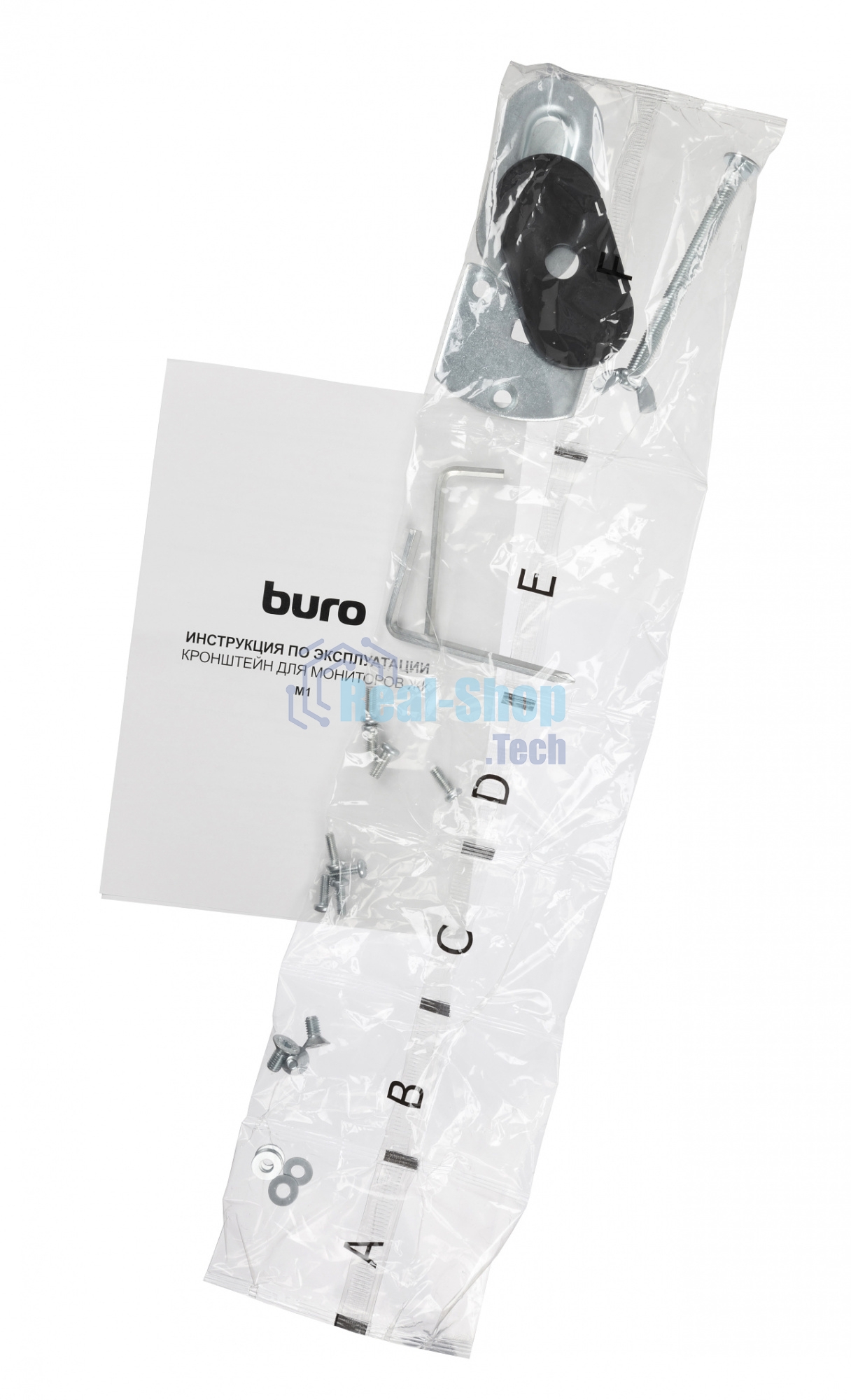 Кронштейн для мониторов ЖК Buro M1 черный 15