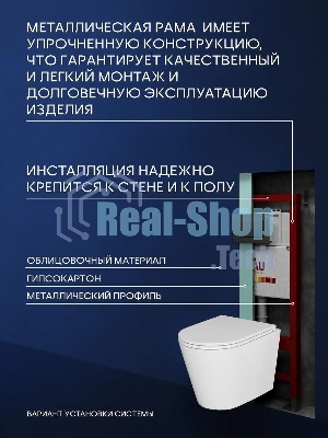 Комплект BAU 6 в 1: инсталляция BAU PRO, унитаз подвесной торнадо Bau Nimb Hurricane-3, сиденье дюропласт микролифт, клавиша BAU Stil, черный матовый