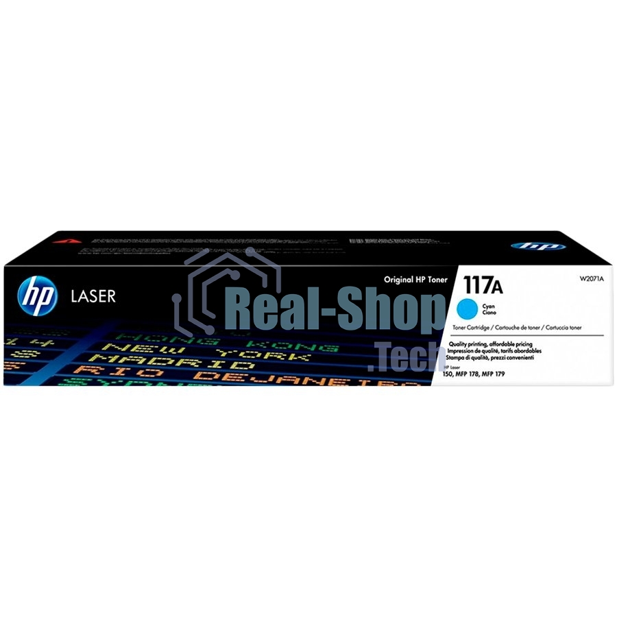 Картридж лазерный HP W2071A (HP 117A) голубой для HP Color Laser 150/170 700 страниц.