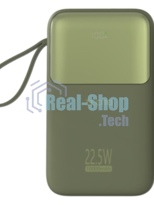 Портативный аккумулятор Tecno Pocket S101Q 10000mAh QC3.0/PD3.0 22.5W 2.4A 2xUSB-A/USB-C черный