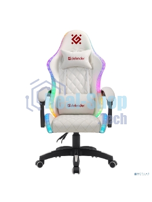 Кресло игровое Defender Energy белый, RGb, класс 4, PU