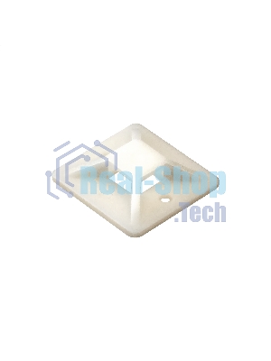 Самоклеющаяся площадка для крепления стяжек ExeGate EX293141RUS STM2020W-100 (20х20 мм, halogen free, -40°C - +85°C, белая, 100 шт)