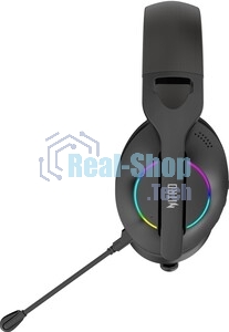 Гарнитура Acer OHR400 чёрный, беспроводная + проводная, USB/mini jack 3.5 мм, до 45 ч, подсветка