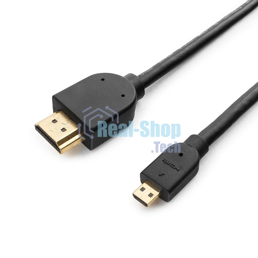 Кабель Cablexpert HDMI-micro HDMI CC-HDMID-6, 19M/19M, v2.0, медь, позол.разъемы, экран, 1.8м, черный, пакет