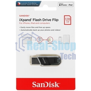 Флешка USB Sandisk IX90N iXpand Flip (SDIX90N-064G-GN6NN), 64Gb, USB 3.1/Lightning, R/W 150/70, зеленый/серебристый