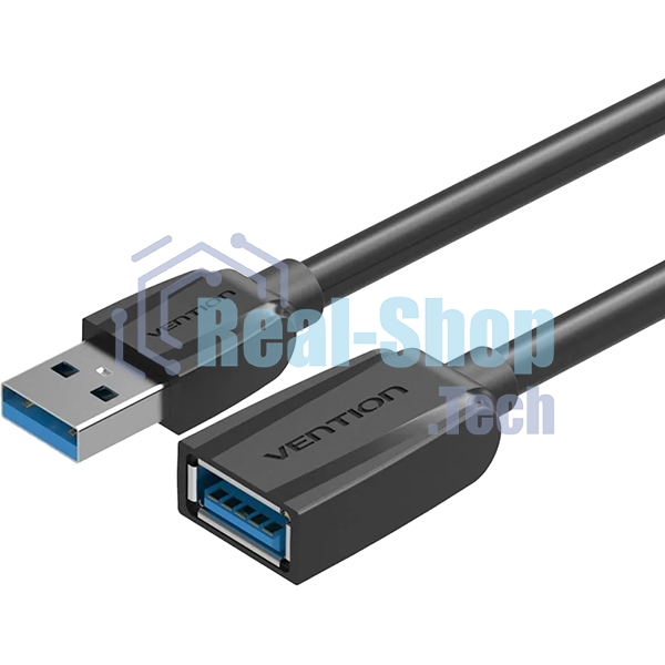Кабель-удлинитель Vention USB 3.0 AM/AF - 0.5м Black Edition VAS-A45-B050