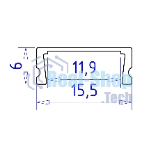Алюминиевый профиль Ambrella light GP1700AL серебро 2000*15.5*6