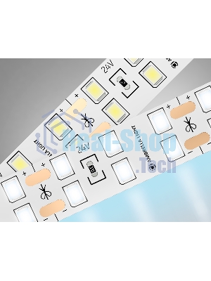 Светодиодная лента Ambrella light GS3603 2835 204Led/ 20W m/ 24V IP20 6500K/ 5000*14*1.2mm (2 конт.)
