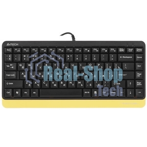 Комплект клавиатура+мышь A4Tech FStyler F1110 проводной, USB, 2000 DPI, чёрный/жёлтый