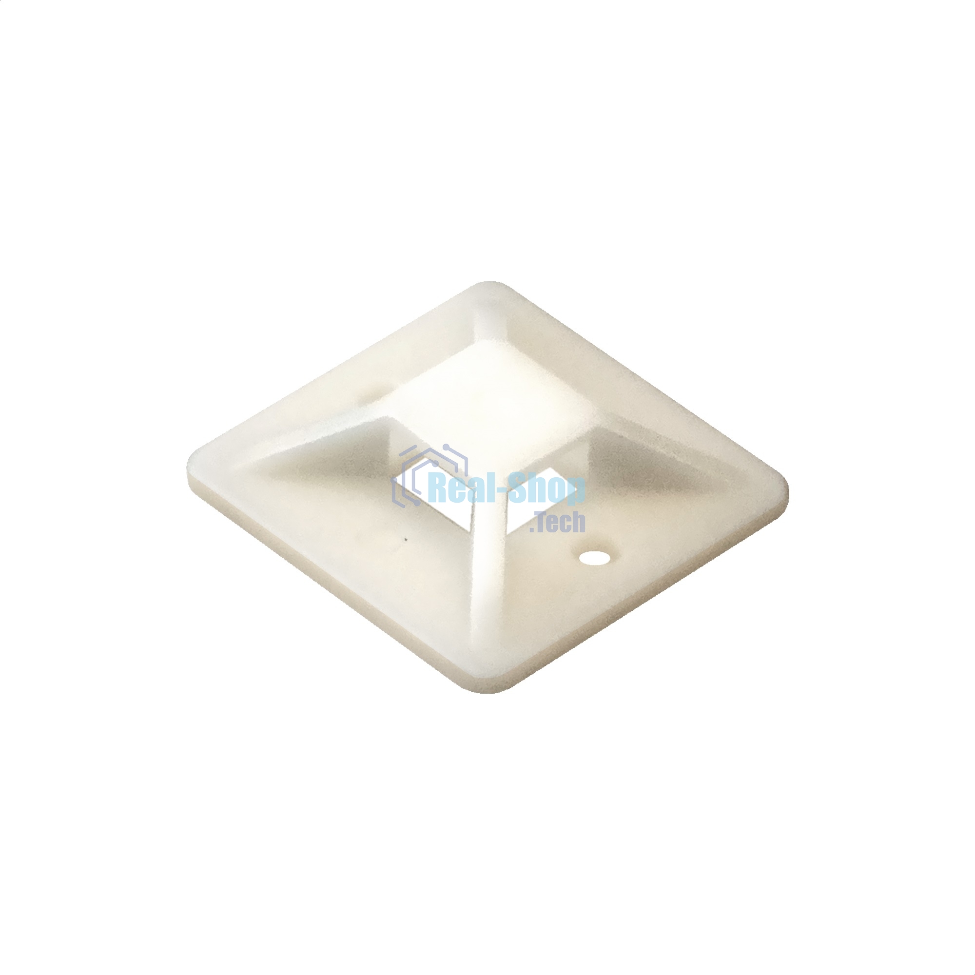 Самоклеющаяся площадка для крепления стяжек ExeGate EX293145RUS STM3030W-100 (30х30 мм, halogen free, -40°C - +85°C, белая, 100 шт)