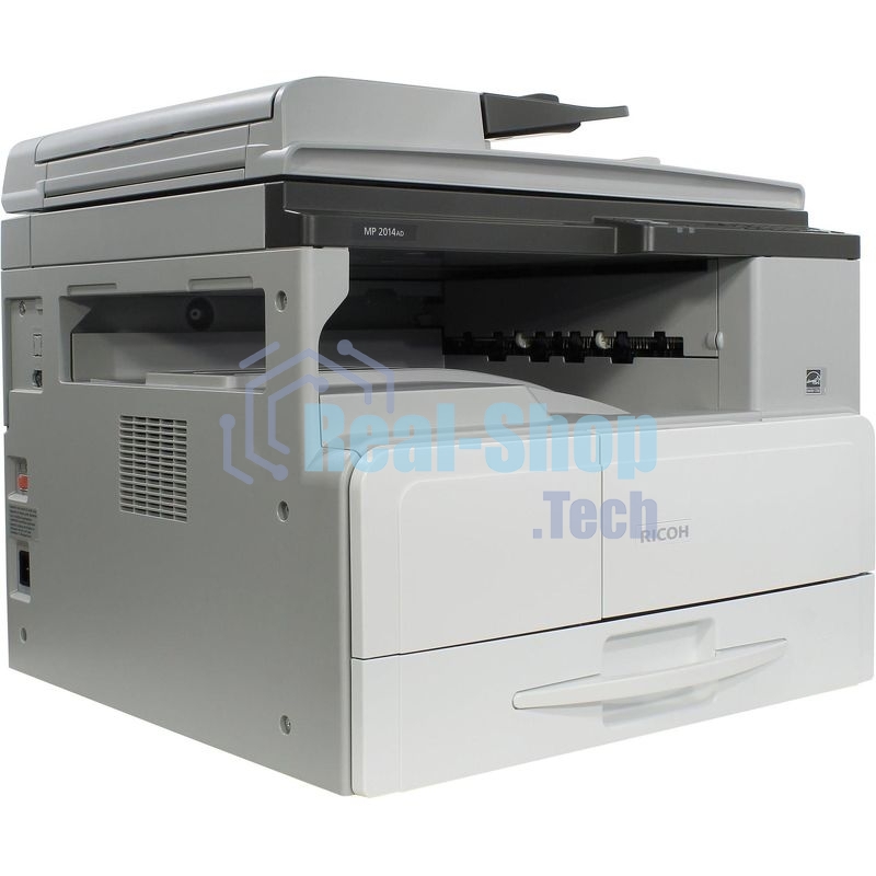 МФУ лазерное Ricoh MP 2014AD (912356/417378), A3, ч/б, печ. до 20 стр/мин. (А4) до 12 стр/мин. (А3), скан. до 6 стр/мин (цв.) 15 стр/мин (ч/б), 600x600dpi, USB