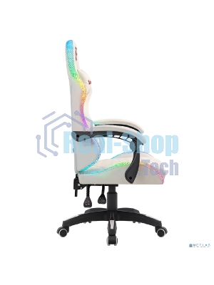 Кресло игровое Defender Energy белый, RGb, класс 4, PU