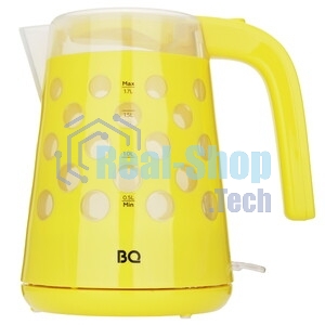 Чайник электрический BQ KT1713P Yellow. Мощность:2200 Вт, Объем 1,7л, LED подсветка