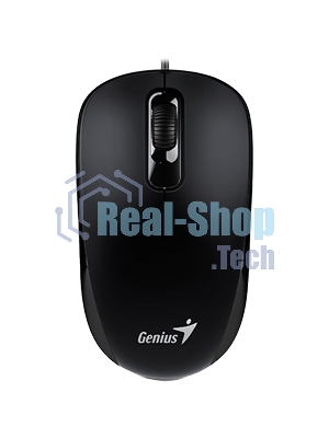 Мышь проводная Genius DX-110 черный, 1000 dpi, USB, кнопки - 3