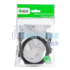 Кабель Greenconnect интерфейсный USB 2.0 1m AM/AM, AWG 28/28 Premium, двойное экранирование, антифриз, черный