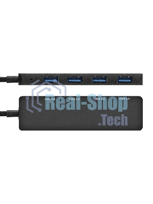 USB-концентратор 4-в-1 ExeGate DUB-4C/3 (кабель-адаптер USB Type C --> 4xUSB3.0, Plug&Play, черный)