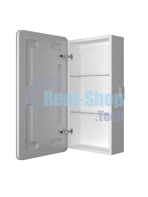 Зеркальный шкаф Bau Stil 40х80, LED подсветка, сенсор, плавное закрывание, оборачиваемый