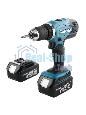 Дрель-шуруповерт Makita DDF453RFE, 18 В, 3 Ач, 42 Нм, щеточный