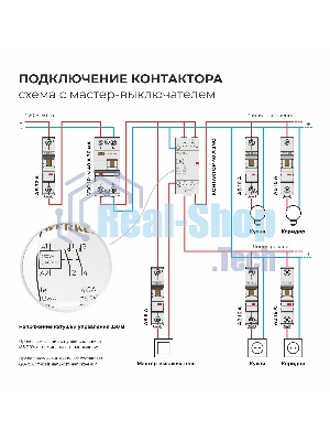 Контактор модульный Werkel 40 A 2NO (2 мод.) W942M40O
