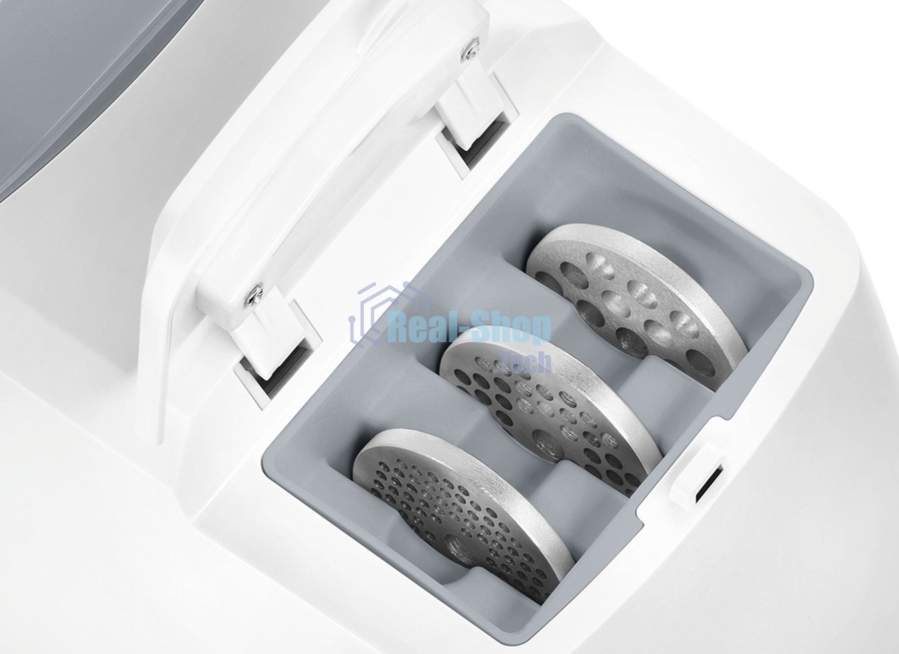 Мясорубка электрическая Bosch MFW 66020 белый/серый, 1800 Вт, 3.0 кг/мин, реверс, защита от перегрузки, насадки - 5