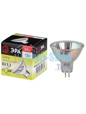Лампа галогенная ЭРА GU5.3-MR16-50W-12V-Cl(10/200/6000)