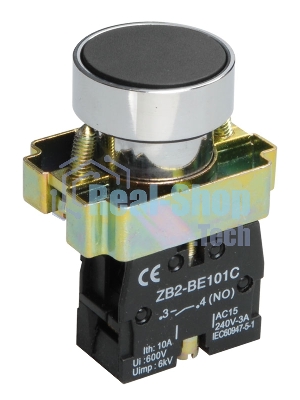 Кнопка LAY5-BA21 без подсветки черный 1з IEK BBT60-BA-K02