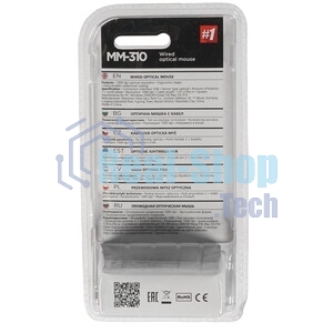 Мышь проводная Defender MM-310 черный, 1000 dpi, USB, кнопки - 3