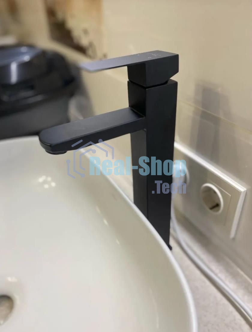 Комплект для ванной, 3 предмета (Тумба Bau Dream Blackwood 60, раковина BAU Dream круглая D41, смеситель для раковины высокий Hotel Black, черный)