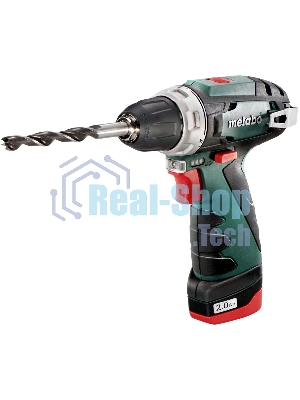Дрель-шуруповерт Metabo PowerMaxx BS, 12 В, 2 Ач, 34 Нм, щеточный