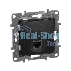 Информационная розетка RJ 45, категория 5e, UTP, Etika, антрацит
