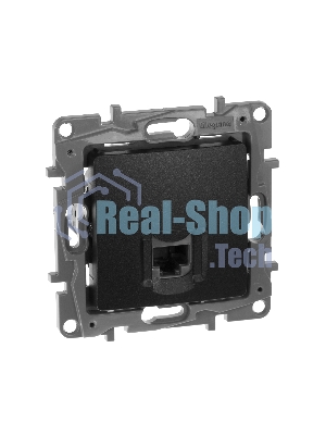 Информационная розетка RJ 45, категория 5e, UTP, Etika, антрацит