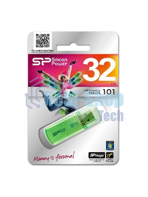 Флешка USB Silicon Power R/W 32Gb Helios 101 SP032Gb,UF2101V1N USB 2.0 зеленый