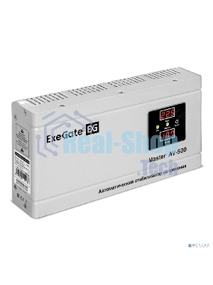 Стабилизатор напряжения ExeGate Master AV-500 (500ВА, 140-260В, цифр. индикация вход/вых. напряжения, 220В±8%, КПД 98%, 5 уровней защиты, задержка, метал.корпус, евророзетка, RTL)