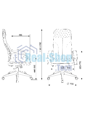Кресло Бюрократ CH-608Fabric Light-21 песочный, ткань