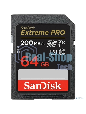 Флеш карта SanDisk Extreme PRO 64GB SDXC Memory Card 200MB/s
