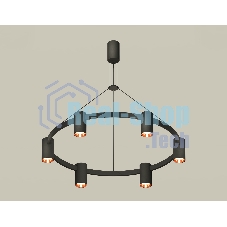 Светильник Ambrella light XB9022153/6 SBK/PPG черный песок/золото розовое полированное MR16 GU5.3 (С9022, N6114)