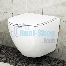Комплект BAU 6 в 1: усиленная инсталляция BAU IDEAL, унитаз подвесной безободковый Bau Dream 53, сиденье дюропласт микролифт, клавиша BAU Light антивандальная, нерж. сталь хром