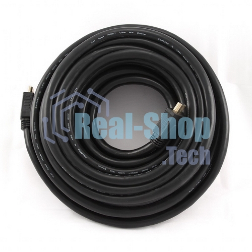 Кабель Cablexpert HDMI CC-HDMI4-15M, 19M/19M, v2.0, медь, позол.разъемы, экран, 15м, черный, пакет