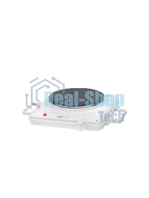 Плита настольная электрическая Clatronic EKP 3582 белый, 1.5 кВт, ТЭН, конфорки - 1, эмаль, поворотные переключатели