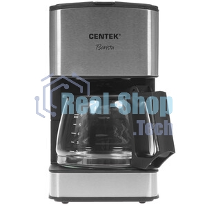 Кофеварка капельная Centek CT-1144 серебристый/черный, исп. кофе - молотый, 0.8 л, 680 Вт.