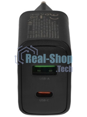 Сетевое зарядное устройство Hoco 30Вт, 3А, QC3.0/PD, 1хUSB, 1хType-C, CS23A, черный, коробка