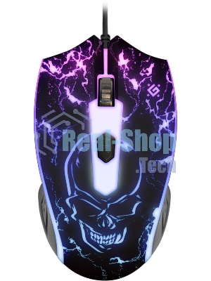 Мышь проводная Defender Overmatch GM-069 черный, 2400 dpi, USB, кнопки - 4