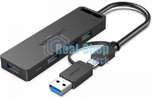 Концентратор Vention CHTBB, USB/USB Type-C, USB, USB