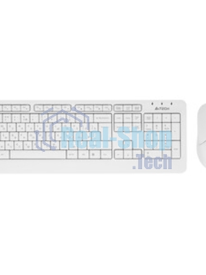 Комплект клавиатура+мышь A4Tech FStyler FG1012 беспроводной, USB, 1200 DPI, белый