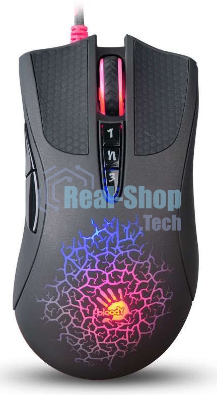 Мышь проводная A4Tech Bloody A90 черный, 6200 dpi, USB, кнопки - 8