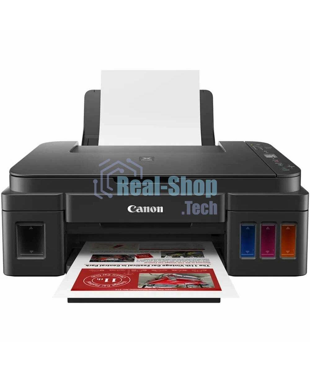 МФУ струйное Canon PIXMA G3416 (2315C052), А4, цветной, печ. 8.8 стр/мин. (ч/б) 5 стр/мин. (цвет), скан. до 3 стр/мин., 4800x1200 dpi (печать) 1200х600 dpi (скан.), USB, Wi-Fi